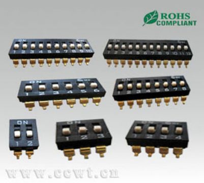 2-12 Positions Smt Type Dip Switch
